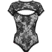 Obsessive Peonesia Lace Teddy - Sort