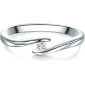 Trilani Ring sølv / transparent