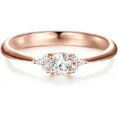 Trilani Ring rosa guld / transparent