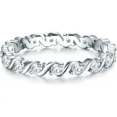 Trilani Ring sølv / transparent