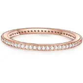 Glanzstücke Ring rosa guld / transparent