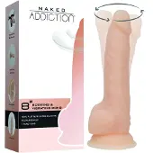 Addiction Naked - roterende vibrator - 20 cm - natur