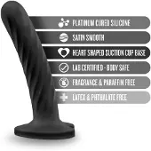 Temptasia Twist Black Dildo - Medium