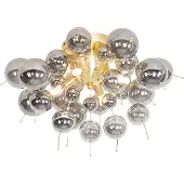 QAZQA Design loftslampe messing med røgglas 4-lys - Explode