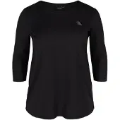 ACTIVE By Zizzi Funktionsbluse sort