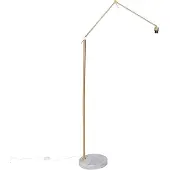 QAZQA Moderne gulvlampe guld justerbar - Editor