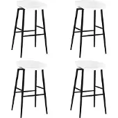 vidaXL barstole 4 stk. hvid
