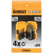 DeWalt Extreme INDUSTRIAL COBALT DT4957-QZ - Borebitsæt - for metal, stå - 29 stykker - 3-flad skaft