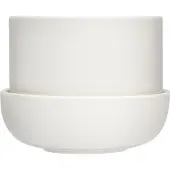 Iittala Nappula krukke med underskål Ø17 cm h13 cm Hvid
