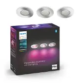 Philips Hue Xamento Indbygningsspot til badeværelse - Krom - 3-Pak