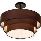QAZQA Moderne loftslampe brun 45 cm 3-lys - Drum Trio