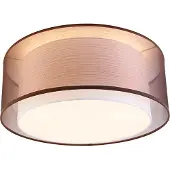 QAZQA Moderne loftslampe brun med hvid 50 cm 3-lys - Drum Duo