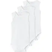 Name it Body u/æ - Noos - NbnBody - 3-pak - Bright White - - 2 år (92) - Body U/Æ