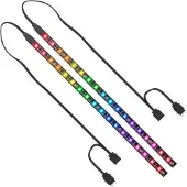 SilentiumPC Aurora Stripes ARGB, LED strip, 18 pære(r ), LED, 2 stk