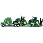Siku Lastbil m. 2 Traktorer - 1:87 - Low Loader With John Deere - - OneSize - Bil