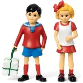 Peppi Pitkätossu Tommy Og Annika Figursæt