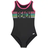 Bench Badedragt turkis / neongul / pink / sort