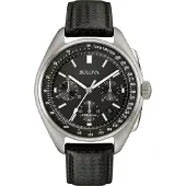 Bulova Herreur 96B251 Sort/Læder Ø45 mm