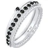 Elli Ring sort / sølv
