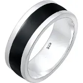 KUZZOI Ring sort / sølv