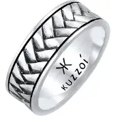 KUZZOI Ring sort / sølv