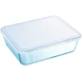 Pyrex Cook & Freez rektangulært fad med låg 27x22x9 cm