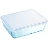 Pyrex Cook & Freez rektangulært fad med låg 24x19x8 cm