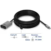 ACT USB-C M til USB-C F booster 5 m
