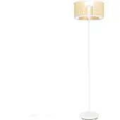 QAZQA Oriental gulvlampe hvid med rattan 40 cm - Akira