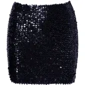 Cottelli collection Black Sequin Party Skirt