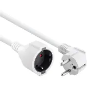 Wentronic goobay - Forlængerkabel til strøm - power CEE 7/7 (han) vinklet til CEE 7/4 (hun) - AC 250 V - 10 A - 2 m - hvid
