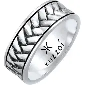 KUZZOI Ring sort / sølv