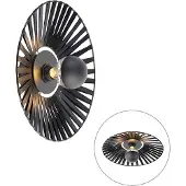 QAZQA Rustik væglampe sort 40 cm - Leia
