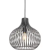 QAZQA Moderne pendellampe sort 38 cm - Saffira