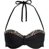 LASCANA Bikinioverdel 'Adele' kit / brun / mørkebrun / sort