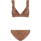 Shiwi Bikini 'BOBBY' neongul / lys pink / rustrød / sort