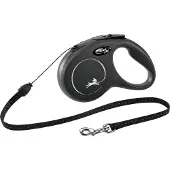 Flexi New CLASSIC 8 m Sort Hund Fleksibel hundesnor, 12kg