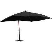 vidaXL Hængeparasol Melia 300x400 Cm - Sort
