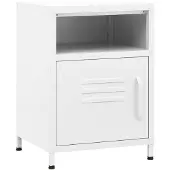 vidaXL natbord 35x35x51 cm stål hvid