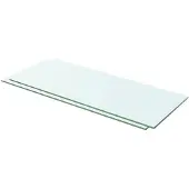 vidaXL Hylder Glaspanel Klar - 60 X 20 cm / 2