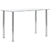 vidaXL spisebord 120x60x75 cm hærdet glas gennemsigtig
