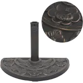 vidaXL Parasolfod Resin 9 Kg - halvrund