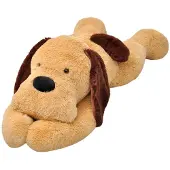 vidaXL tøjdyr hund 160 cm plysstof brun