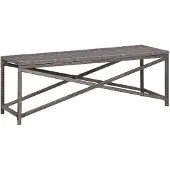 vidaXL Havebænk Polyrattan - Grå