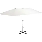 vidaXL Parasol Med Aluminiumsstang 460x270 Cm - Sandfarvet