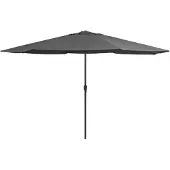 vidaXL parasol 390 cm metalstang antracitgrå
