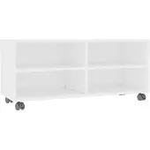 vidaXL tv-skab med hjul 90 x 35 x 35 cm spånplade hvid