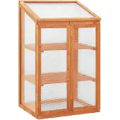 vidaXL Drivhus 60x45x100 Cm Fyrretræ - orange