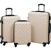vidaXL kuffertsæt 3 dele hardcase ABS guldfarvet
