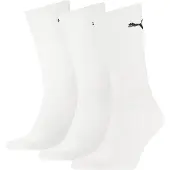 Puma Sokker Crew 3-pak - Hvid, størrelse 43-46
